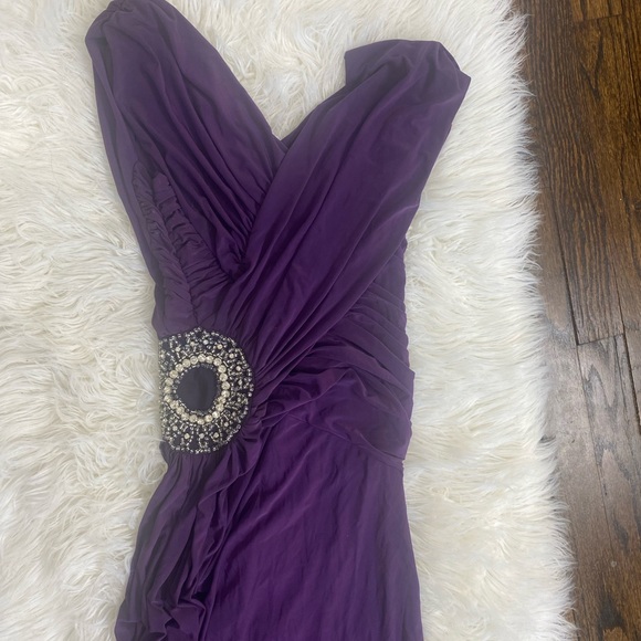 Bridesmaid Dress| Evening dress | Embellished Purple Dress - Picture 6 of 10